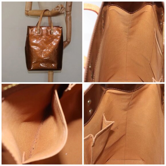 LOUIS VUITTON Monogram Vernis Reade MM Hand Bag Bronze - Picture 15 of 15